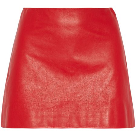 Miu Miu Leather mini skirt ❤ liked on Polyvore... - I was really cute when i was little and now im badass