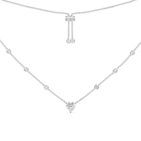 Heart Adjustable Necklace - Silver | APM Monaco