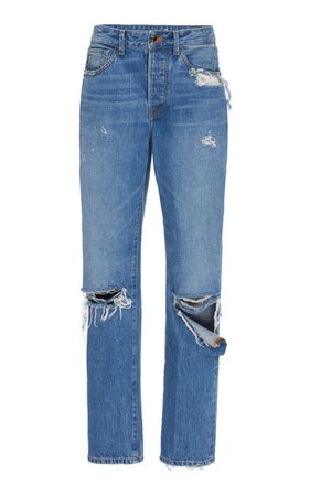Distressed High-Rise Boyfriend Jeans By Brandon Maxwell | Moda Operandi
