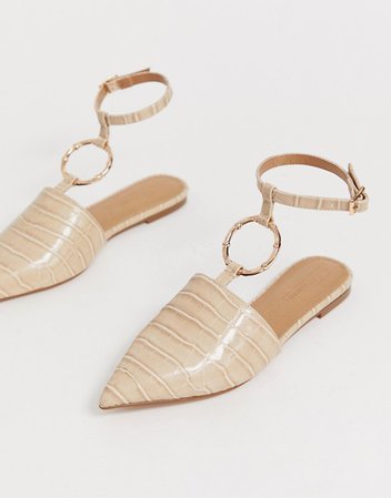 ASOS DESIGN Likeable ballet flats with bamboo ring | ASOS