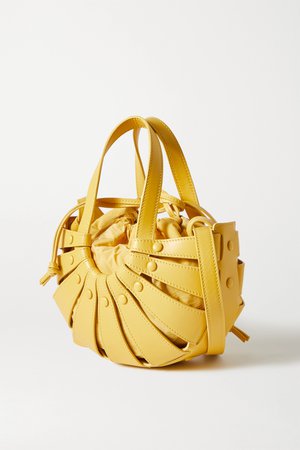 Yellow The Shell leather shoulder bag | Bottega Veneta | NET-A-PORTER