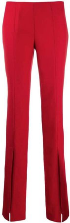 front slit flared trousers
