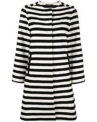 Odeeh Horizontal Stripe Coat, $450 | farfetch.com | Lookastic