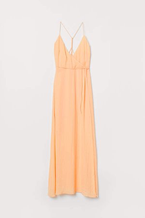 Creped Long Dress - Orange