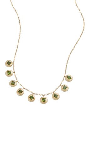 18k Yellow Gold Green Tourmaline Drop Necklace By Jamie Wolf | Moda Operandi