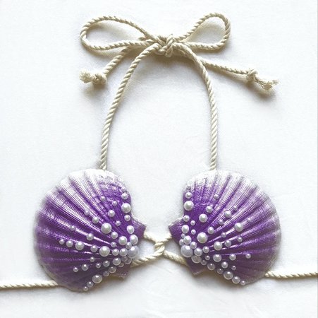 purple mermaid shell