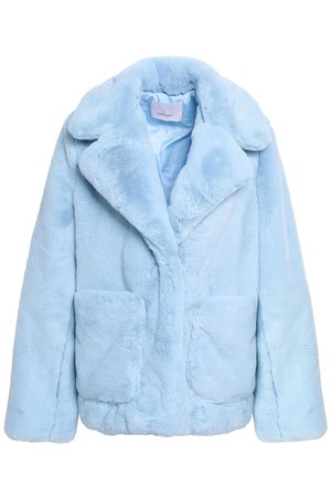 Light blue Faux fur coat | CINQ À SEPT | Sale up to 70% off | THE OUTNET | CINQ À SEPT |