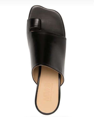 black Margiela block heel sandals