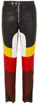Marques' Almeida Color-block Leather Straight-leg Pants