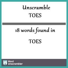 word-- Toes