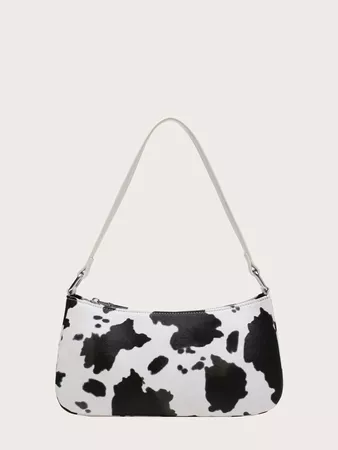 Cow Pattern Baguette Bag | SHEIN USA