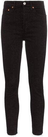cropped high-rise skinny jeans