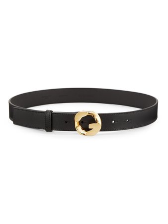 Shop Givenchy G-Chain Leather Belt