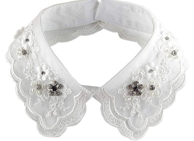 white lace collar