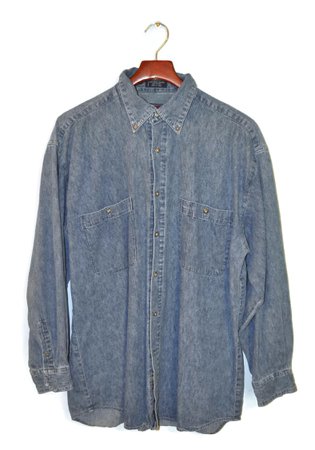 Vintage 1990's Oversized Denim Button Down Shirt Men's