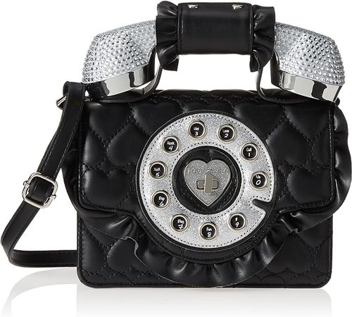 Betsey Johnson Ruffle Play Phone Bag, Black: Handbags: Amazon.com