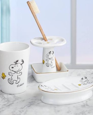 Peanuts 3-piece porcelain bath accessories collection