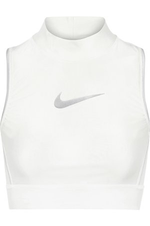 Nike | + AMBUSH NRG cropped printed stretch-jersey top | NET-A-PORTER.COM