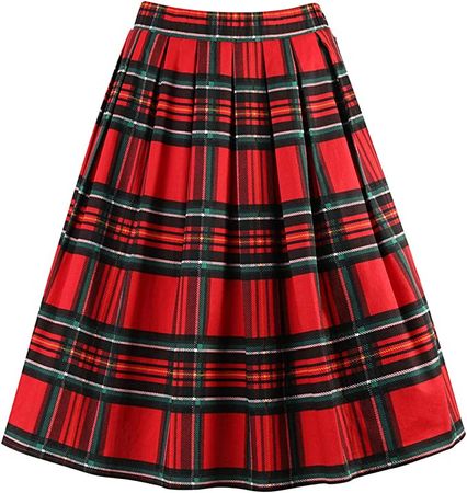 Amazon.com: Taydey A-Line Pleated Vintage Skirts for Women : Clothing, Shoes & Jewelry