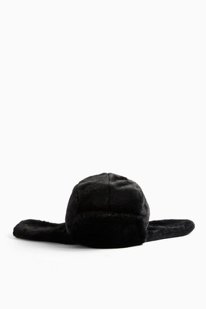 Black Faux Fur Trapper Hat | Topshop