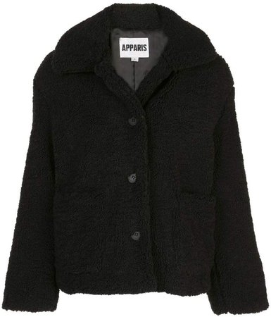 button-up faux-shearling jacket
