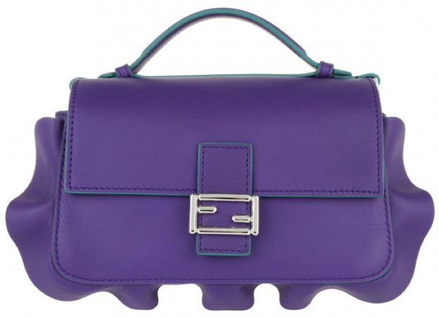 FENDI Purple Micro Doppia Handbag