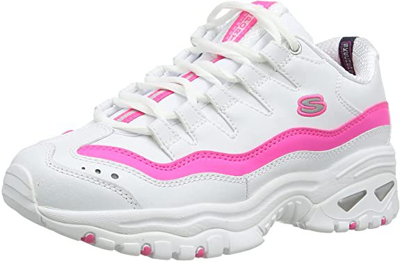 Amazon.com | Skechers Sport Women's Energy Sneaker,White/Millennium,8 C - Wide | Fashion Sneakers