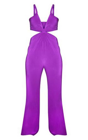 Plus Purple Cut Out Jumpsuit | PrettyLittleThing