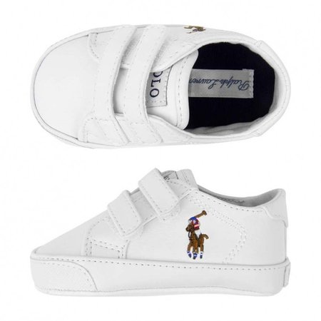 Ralph Lauren White Pre Walker Baby Sneakers - Boy - Gender - Shoes