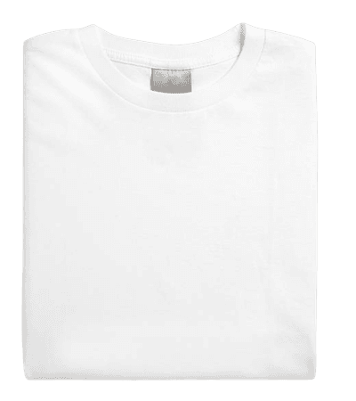 folded white T-shirt