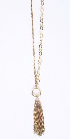Preppy tassel handmade necklace long gold filled tassel | Etsy