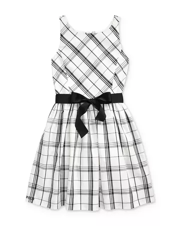 Ralph Lauren Girls' Plaid Taffeta Dress - Big Kid | Bloomingdale's