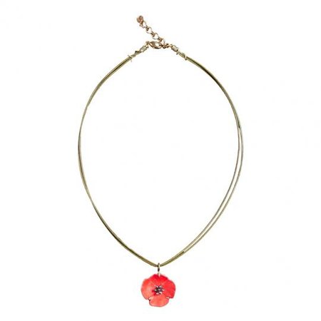 red poppy and blue necklace - Google Search