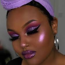 glitter dark skin black girl makeup - Google Search