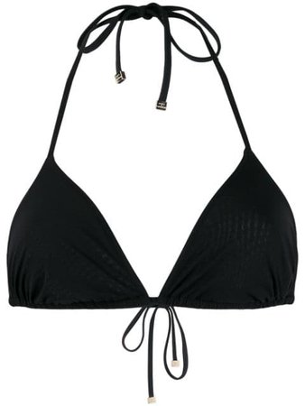 Dolce & Gabbana Triangle Bikini Top O1A00JFUGA2 Black | Farfetch