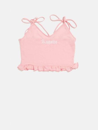 Angelic Pink Frill Pyjama Top | Pink Pyjamas | Skinnydip London