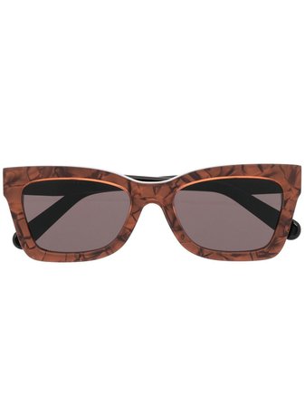 ZIMMERMANN Marbled Square Frame Sunglasses - Farfetch