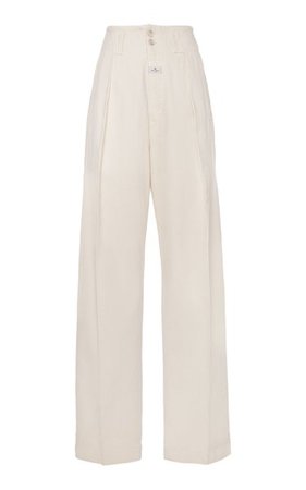 Pleated Cotton-Twill Wide-Leg Pants By Etro | Moda Operandi