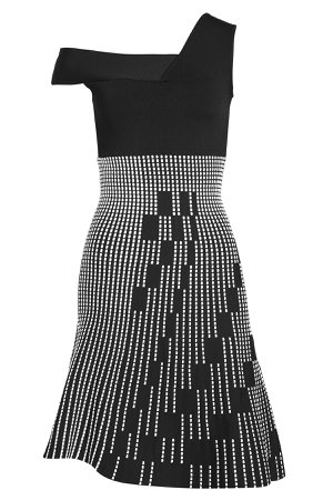Asymmetric Print Dress with Silk Gr. S
