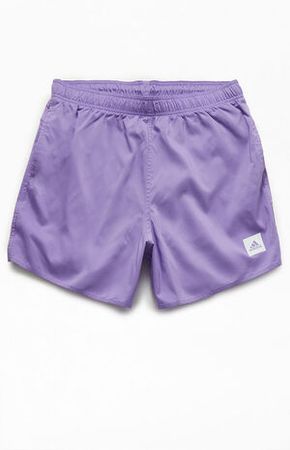 adidas Purple Short Length 16" Swim Trunks | PacSun