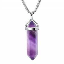 crystal necklace purple - Google Search
