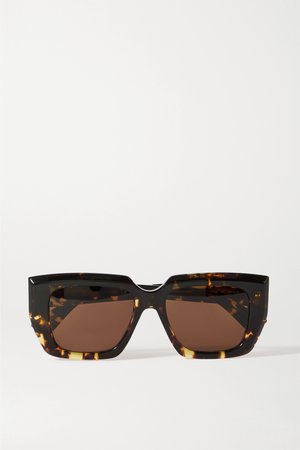 Tortoiseshell Oversized square-frame tortoiseshell acetate sunglasses | Bottega Veneta | NET-A-PORTER