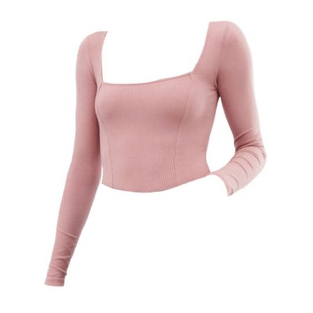 pink long sleeve shirt png