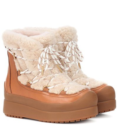 Courtney 60mm shearling ankle boots