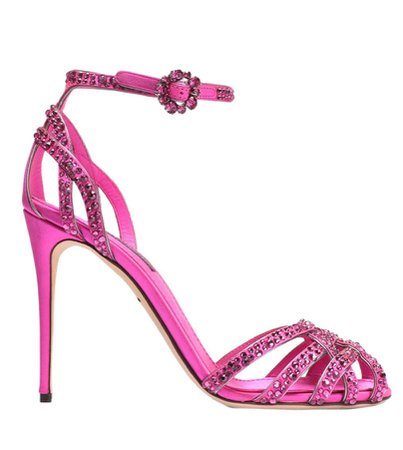 Dolce Gabbana Pink Crystal Glitter Dress