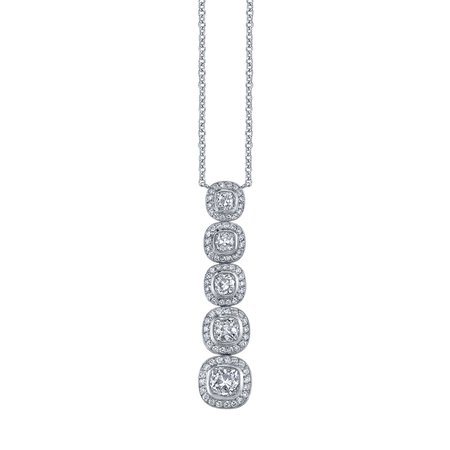 5 Diamond Stacked Necklace — Ricardo Basta Fine Jewelry