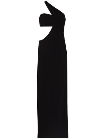 Mônot one-shoulder cut-out maxi dress