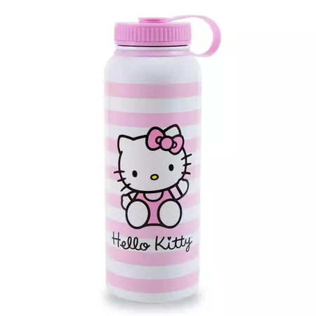 Silver Buffalo Sanrio Hello Kitty Pink Stainless Steel Water Bottle | Holds 42 Ounces : Target