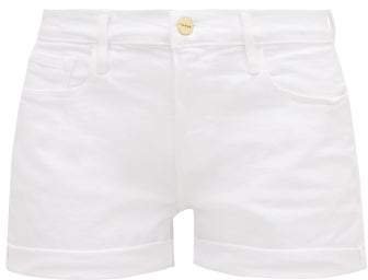 Le Cutoff Denim Shorts - Womens - White