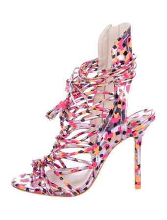 Sophia Webster Printed Leather Sandals - Shoes - W9S22426 | The RealReal